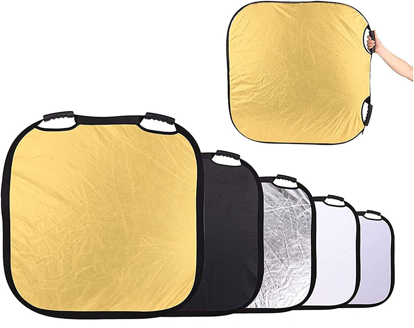 5-In-1 Oval Reflector with Handle for Photography Photo Studio Lighting & Outdoor Lighting (59 X 78 Inch)