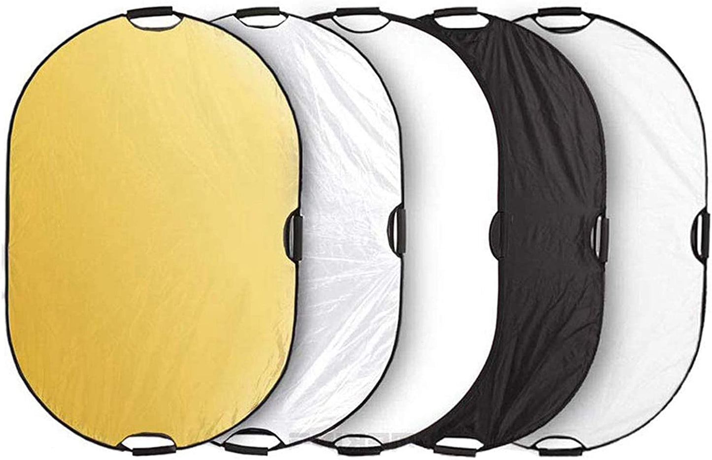 5-In-1 Oval Reflector with Handle for Photography Photo Studio Lighting & Outdoor Lighting (59 X 78 Inch)