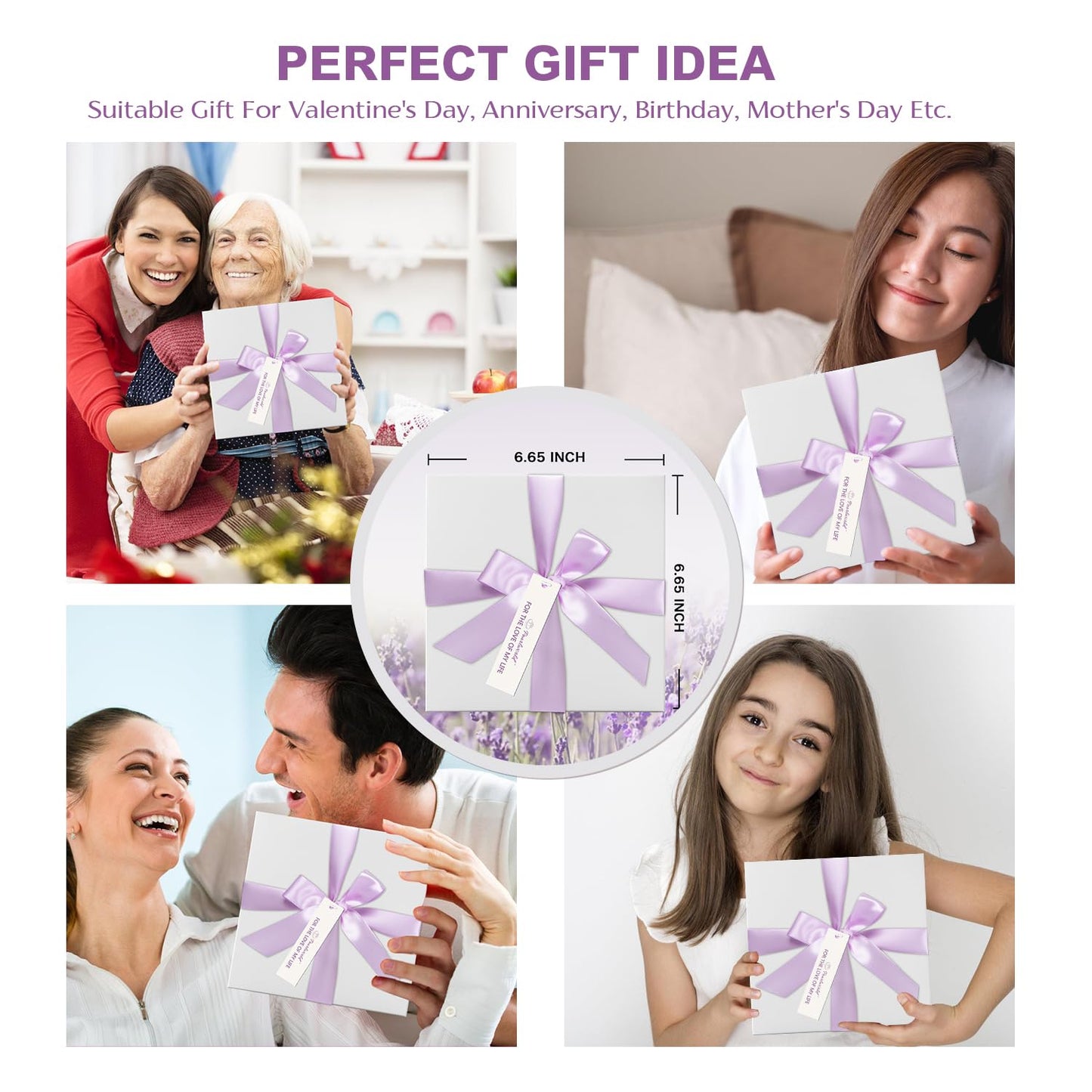 Lavender Spa Set for Women, Bath Set for Women, Self Care for Women, Nourishing and Relaxing, 7 Piece Home Spa Set, Birthday Gift and a Gift for Mom