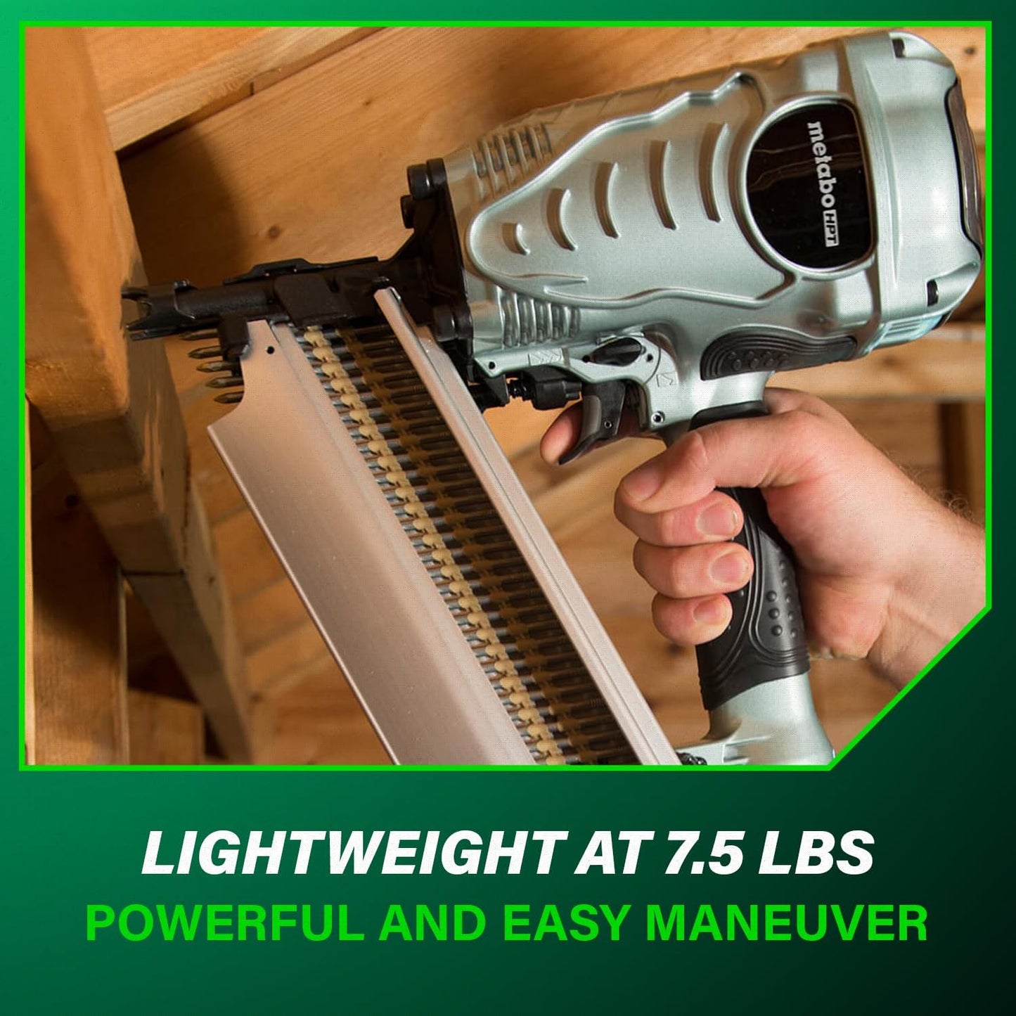 Framing Nailer, Pro-Preferred Power Nailer for Flooring, Roof Decking, and More, Lightweight 7.5 Lbs Framing Tool for 21° 2" to 3-1/2" Plastic Collated Nails, NR90AES1