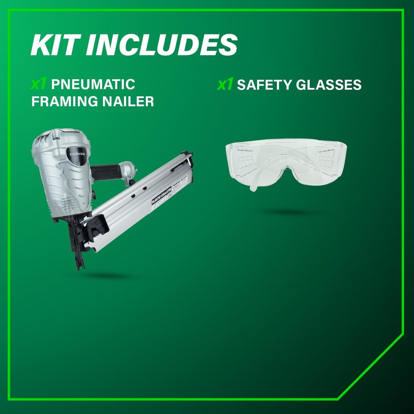 Framing Nailer, Pro-Preferred Power Nailer for Flooring, Roof Decking, and More, Lightweight 7.5 Lbs Framing Tool for 21° 2" to 3-1/2" Plastic Collated Nails, NR90AES1