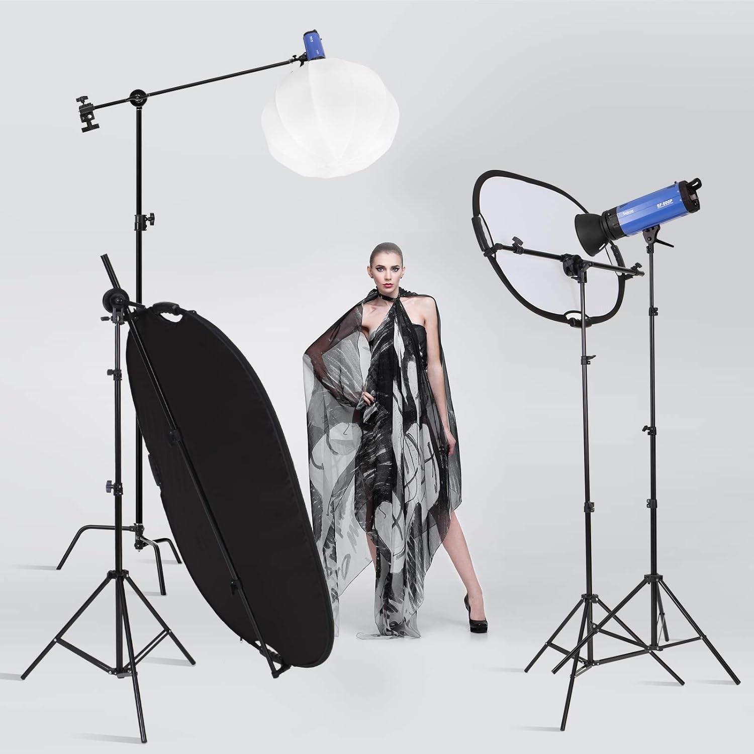 5-In-1 Oval Reflector with Handle for Photography Photo Studio Lighting & Outdoor Lighting (59 X 78 Inch)