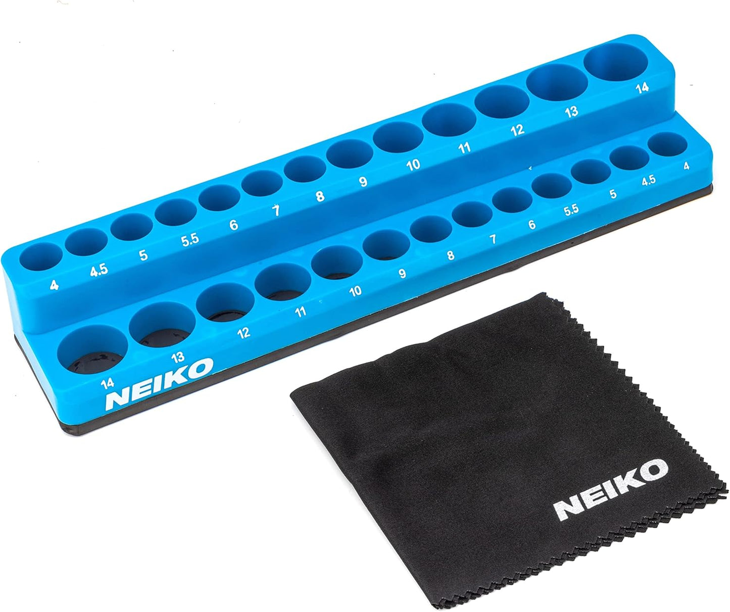 03968A Socket Holder and Socket Organizer Tray for Toolboxes with Lightweight and Heavy-Duty Socket Rails, 1/4-Inch, 3/8-Inch, and 1/2-Inch Drives, 3-Piece Socket Storage Set