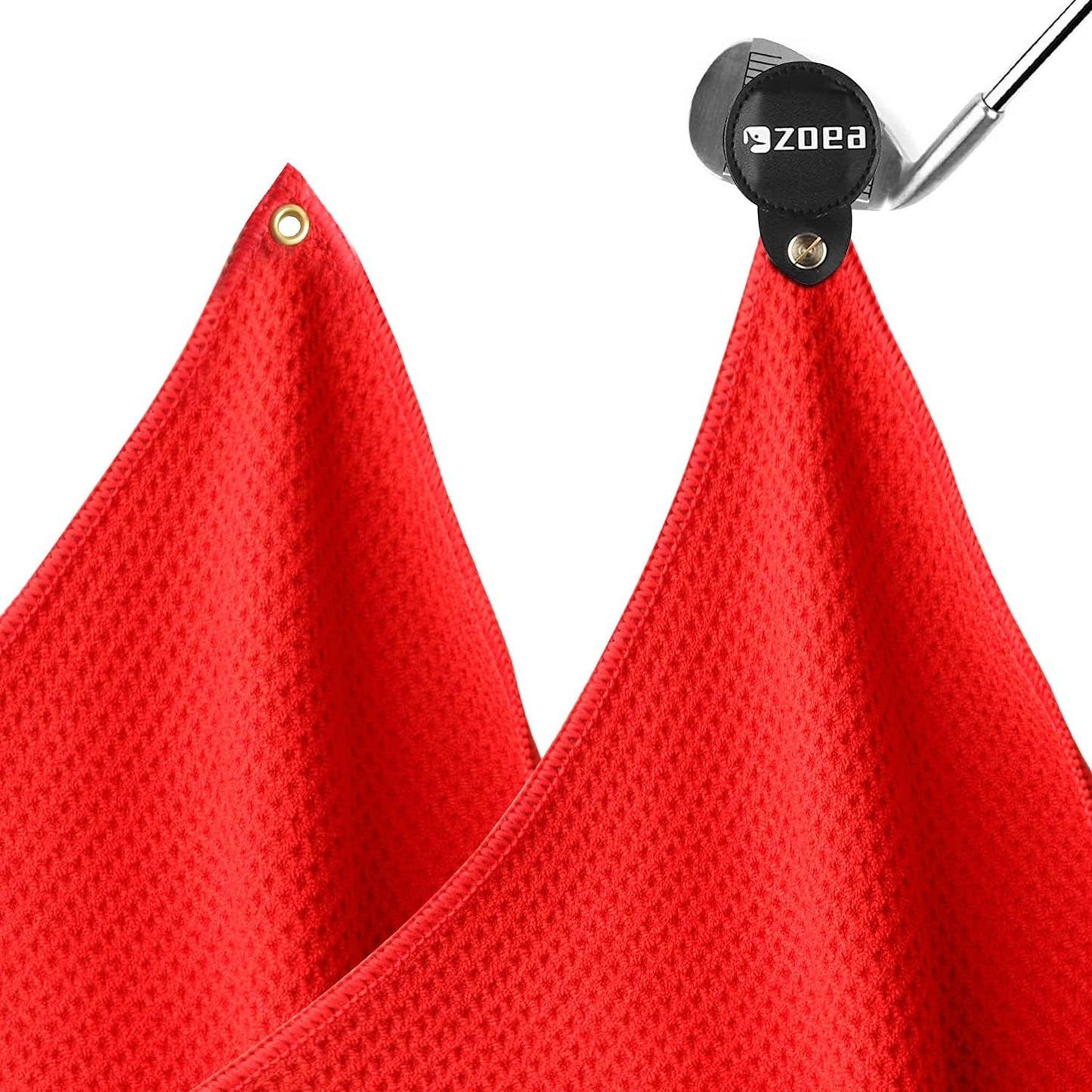 Magnetic Towel, Magnetic Clip for Golf Towel, Microfiber Fabric Waffle Pattern Towels Industrial Strength Magnet for Strong Hold to Golf Carts or Clubs (1, Black 27 * 20)