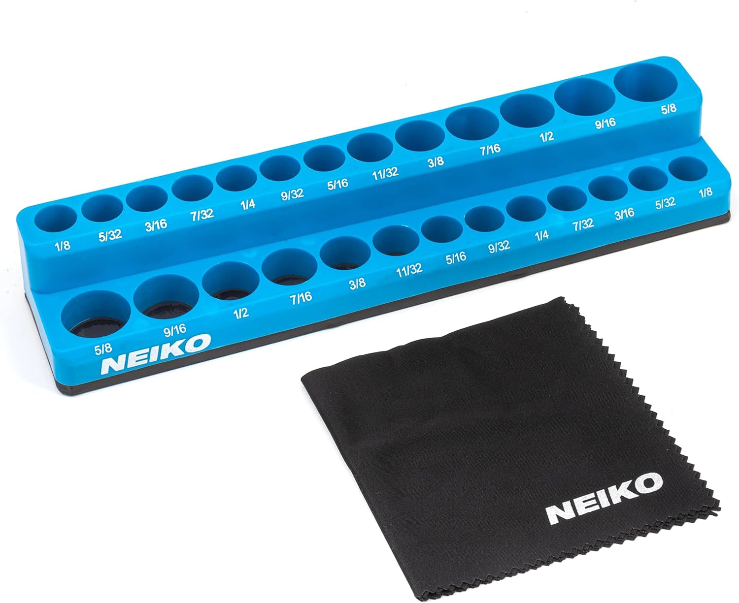 03968A Socket Holder and Socket Organizer Tray for Toolboxes with Lightweight and Heavy-Duty Socket Rails, 1/4-Inch, 3/8-Inch, and 1/2-Inch Drives, 3-Piece Socket Storage Set
