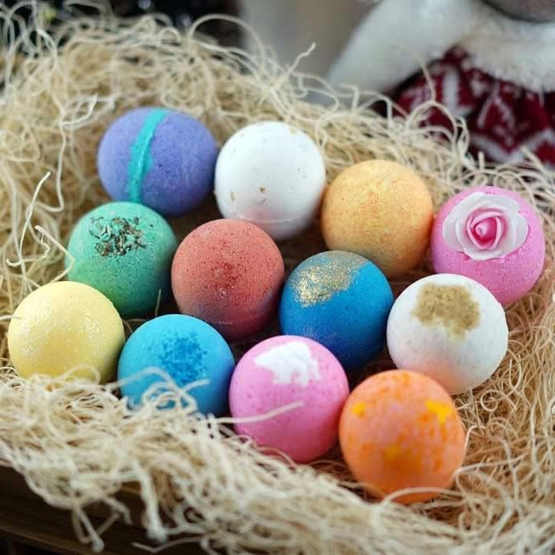 Bath Bombs Gift Set 12 USA Made Fizzies, Shea & Coco Butter Dry Skin Moisturize, Perfect for Bubble Spa Bath. Handmade Birthday Mothers Day Gifts Idea for Her/Him, Wife, Girlfriend