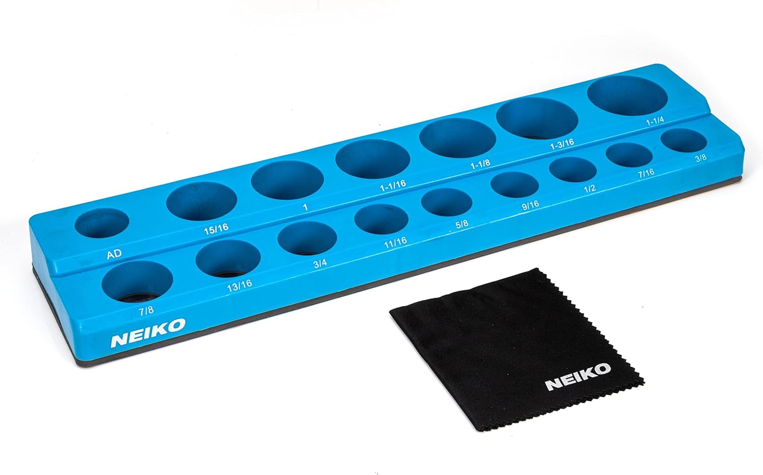 03968A Socket Holder and Socket Organizer Tray for Toolboxes with Lightweight and Heavy-Duty Socket Rails, 1/4-Inch, 3/8-Inch, and 1/2-Inch Drives, 3-Piece Socket Storage Set