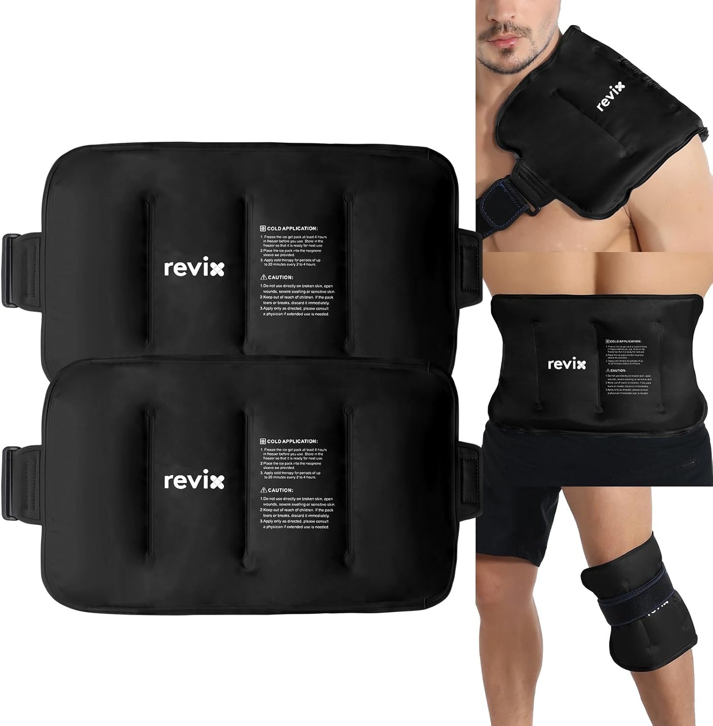 Ice Pack for Injuries Reusable Gel for Lower Back, Cold Packs for Back Shoulder, Elbow, Hip, Leg, Wrap around Entire Knee, Soft Cold Compress,16 × 9" Navy