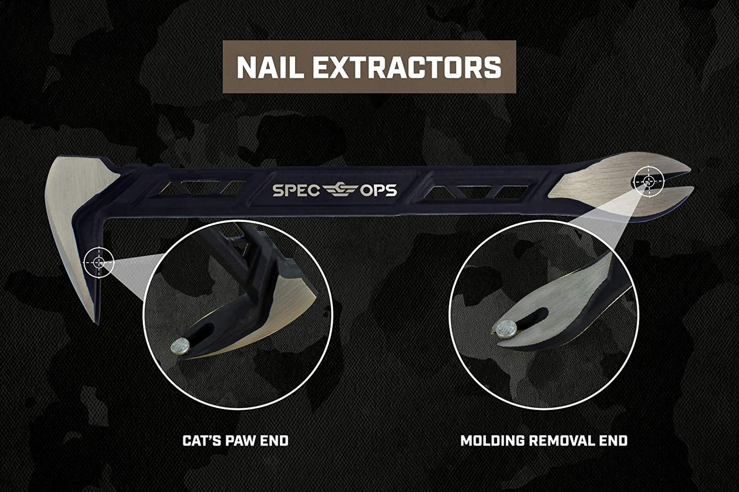 Tools 10" Nail Puller Cats Paw Pry Bar, High-Carbon Steel, 3% Donated to Veterans,