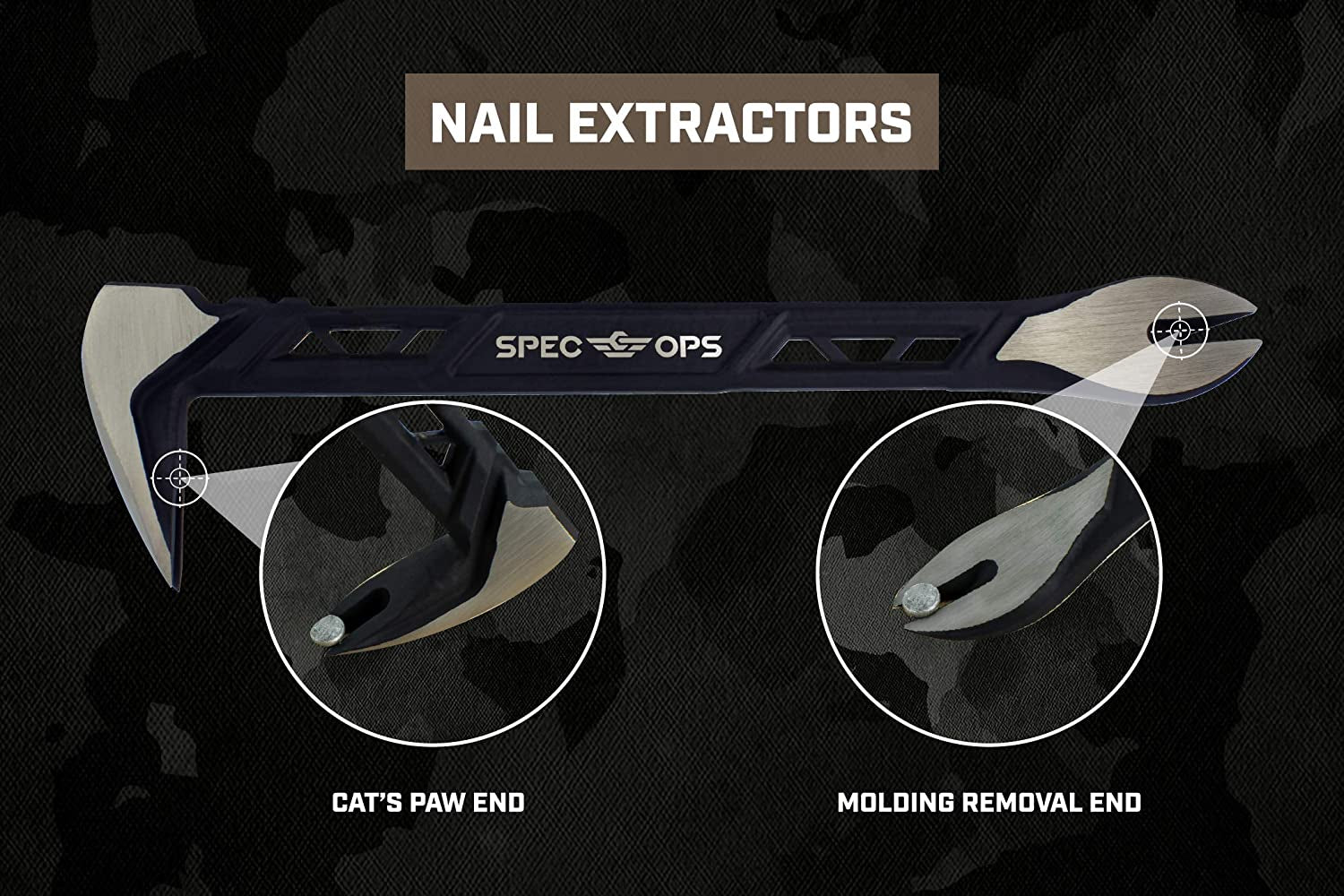 Tools 10" Nail Puller Cats Paw Pry Bar, High-Carbon Steel, 3% Donated to Veterans,