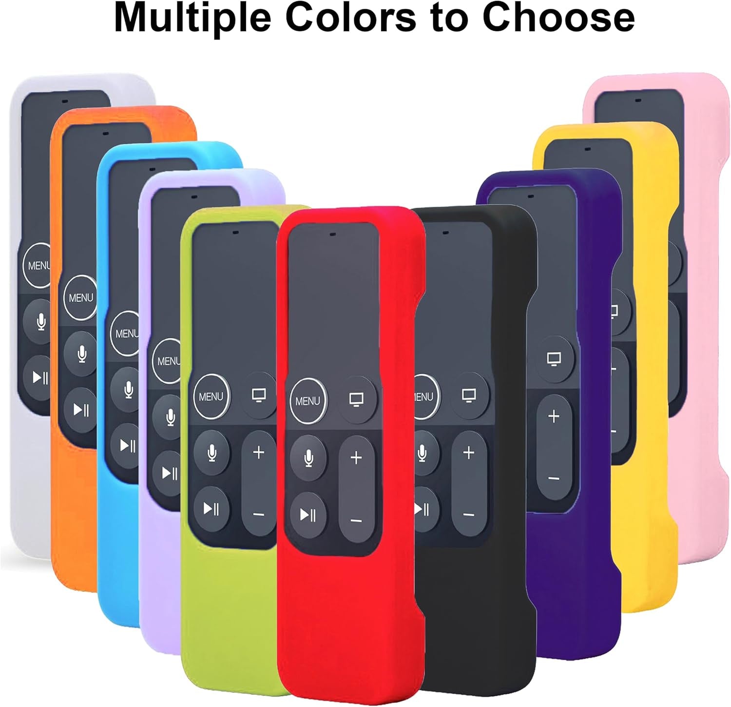 Silicone Case Compatible with Apple TV 4K/HD Siri Remote (1St Gen) - Anti-Slip Shock Proof Soft Remote Cover Case Compatible with Apple TV 4K 5Th 4Th Gen Siri Remote Controller - Red