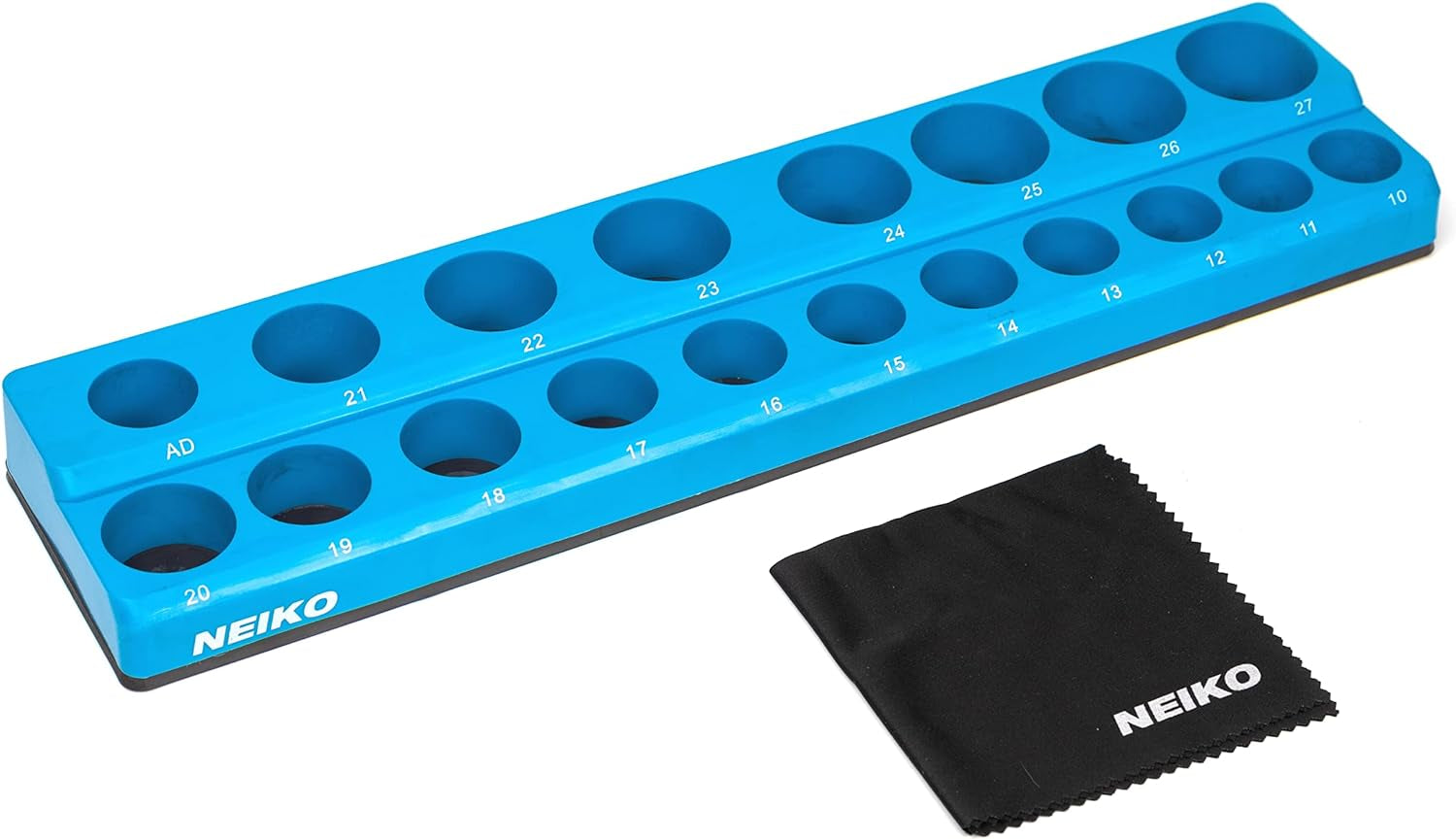 03968A Socket Holder and Socket Organizer Tray for Toolboxes with Lightweight and Heavy-Duty Socket Rails, 1/4-Inch, 3/8-Inch, and 1/2-Inch Drives, 3-Piece Socket Storage Set