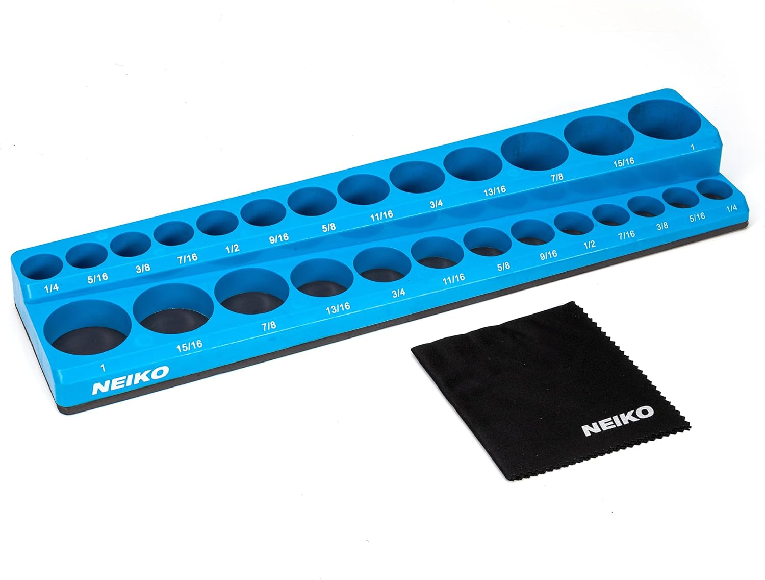 03968A Socket Holder and Socket Organizer Tray for Toolboxes with Lightweight and Heavy-Duty Socket Rails, 1/4-Inch, 3/8-Inch, and 1/2-Inch Drives, 3-Piece Socket Storage Set